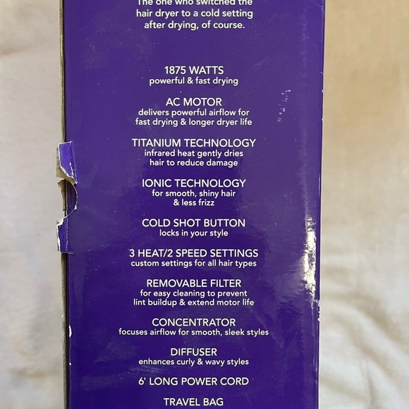 GSQ by Glamsquad Titanium Dryer. New in Box. NIB. 1875 Watts. - Picture 2 of 4